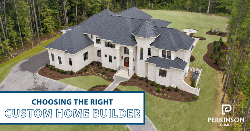 Blog cover of large home for 'Choosing The Right Custom Home Builder'.